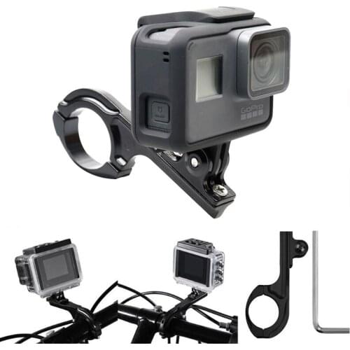 CNC Aluminum Bike Handlebar Mount Bicycle Motorcycle Holder for Gopro Hero 7 5 6 4 3+ SJCAM SJ4000 Xiaoyi 4K Camera Accessories