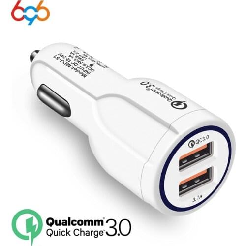 696 Quick Charge 3.0 Dual Usb QC 3.0 Fast Charging Usb Car Charger For Mobile Phone Other USB Charger Electronic Product QC3.0