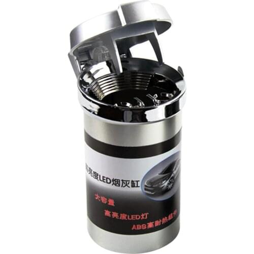 Car Ashtray LED Light Automobile Ashtray Storage Cup with Lid Automotive Interior Supplies C66