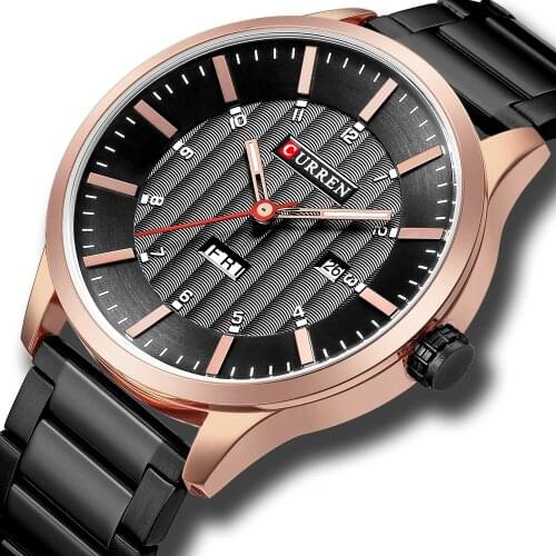 CURREN Fashion Watches Sport Watch Men Waterproof Stainless Steel Wristwatch Casual Male Calendar Clock Relogio Masculino