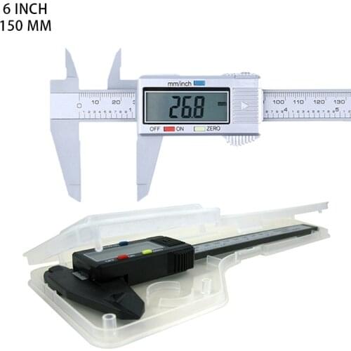 Digital Caliper 6 inch Electronic Digital Vernier Caliper Calliper Micrometer Digital Caliper Ruler Measuring Tool 150mm 0.1mm