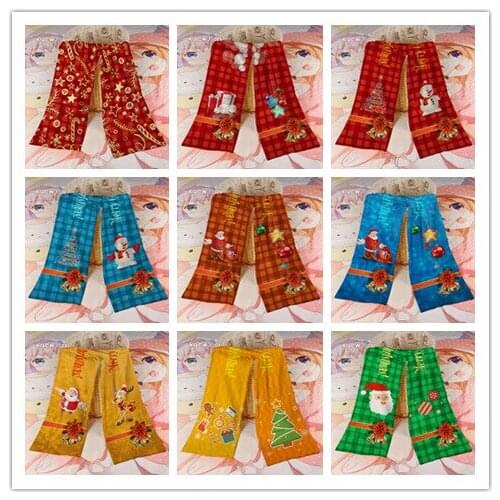 Santa Claus Christmas Day Fashion Anime Scarf Warm Winter Cartoon Scarves Soft Wrap Winter Neckerchief Unisex New Gifts