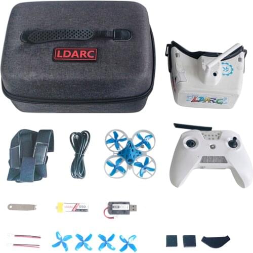 LDARC TINY 7XS RTF 1S FPV Brushed BWhoop Drone 75mm Wheelbase Toothpick RC Drone with G1 FPV Goggles X6 TX