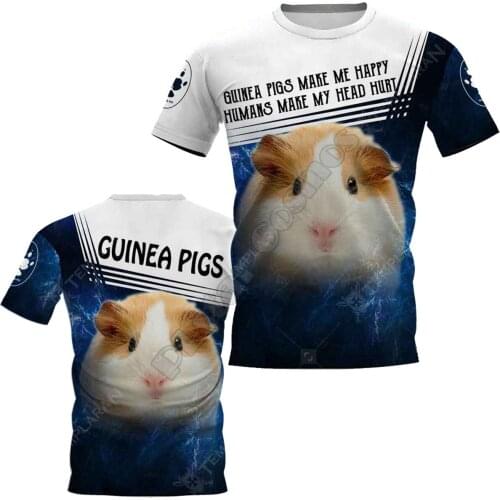 PLstar Cosmos Galaxy Guinea Pigs 3D Printed t-shirt Harajuku Streetwear T shirts Funny Dog Men For Women Short Sleeve