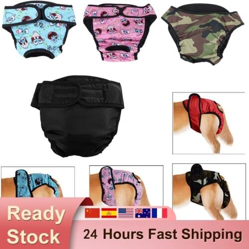 S-XL Dog Diaper Physiological Pants Sanitary Washable Female Dog Panties Shorts Underwear Briefs For Dogs