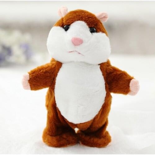 18 cm New Talking Hamster Mouse Pet Plush Toy Hot Cute Speak Talking Sound Record Hamster Educational Toy for Children Gifts