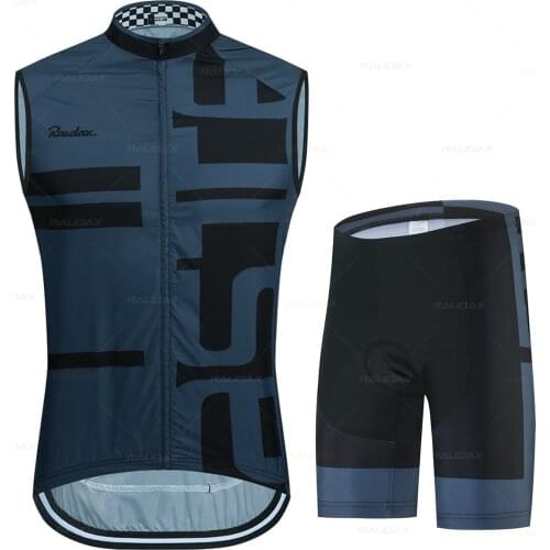 Men Windproof Cycling Vest Keep Dry and Warm Mesh Ciclismo Bike Bicycle Undershirt Jersey Sleeveless Cycling Clothing Gilet Set