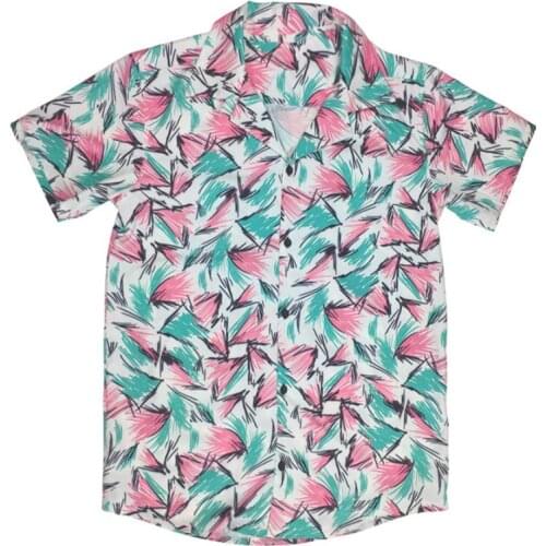 Stranger Things 3 Cosplay Fashion Printing Pattern Summer Short Sleeve Shirt Male Adult Holloween Carnival Party Costumes