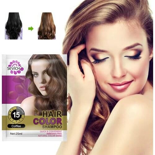 30 Minute Hair Dye Cream Natural Organic Hair Dye Shampoo For Woman 5 Colors Hiar Shampoo