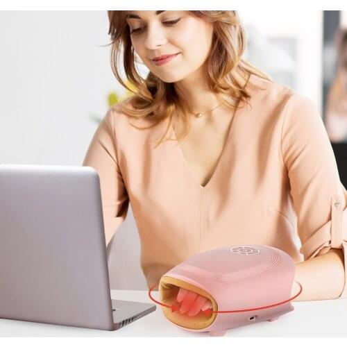 Heated Hand Massager Device Physiotherapy Palm Massage Finger Acupoint Air Pressure Apparatus for Women Arthritis Beauty Care