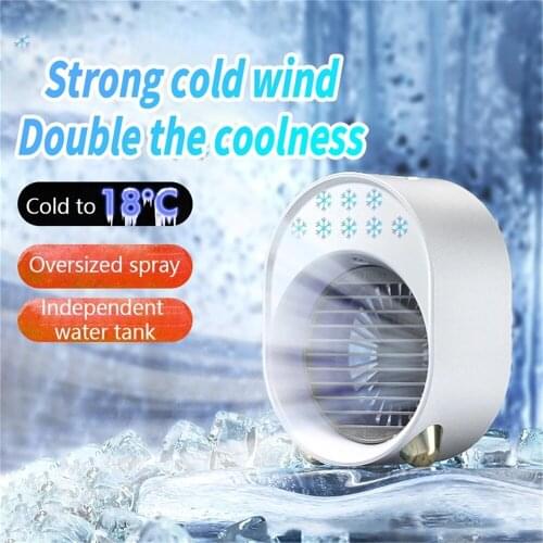 Mini Air Conditioner Air Cooler Fan 3 Colors Light USB Portable Air Conditioner Personal Space Air Cooling Refrigeration Fan