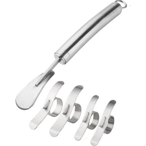 Stainless Steel Orange Peelers Set of 5,with Slicer Cutter Peeler for Peel Orange Potato Carrot Cucumber,Cooking Tool