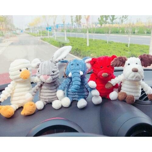 New Cute soft Creative cartoon animals Comfortable cotton baby bed pendant Boutique bag ornaments doll Keychain birthday gift