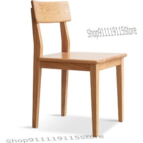 Solid Wood Dining Chair Oak Chair Modern Simple Armchair Environmental Protection Desk Chair Dining Room Furniture