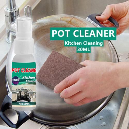Kitchen Pot Cleaner Spray Cleaning Multi-Purpos Home Kitchen Pot Dirt Removed Charred Spray Stains Cleanning Tool