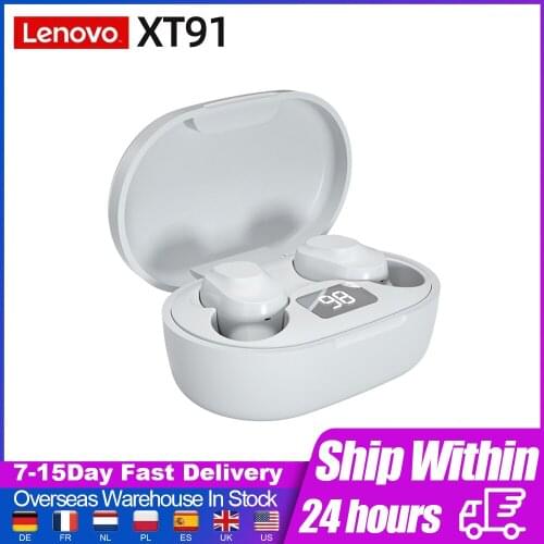 Original Lenovo XT91 Earphone TWS bluetooth wireless headphones Stereo Bass Gaming Waterproof hifi earbuds Sound Noise Reduction