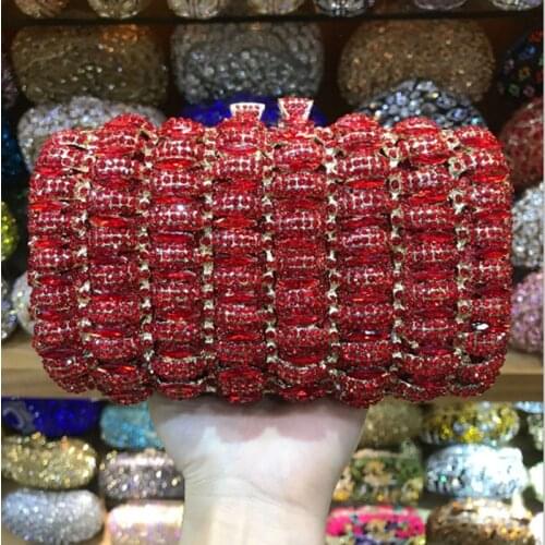 Hollow Out Floral Rhinestones Evening bags Party Small Clutch mini Bridal Purse Wedding Gold Crystal Women Clutches Handbags