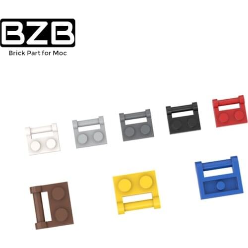 BZB MOC 48336 1x2 One Side Handle Hinge Plate Building Block Model Kids Toys DIY Technical Brick Parts Best Gifts