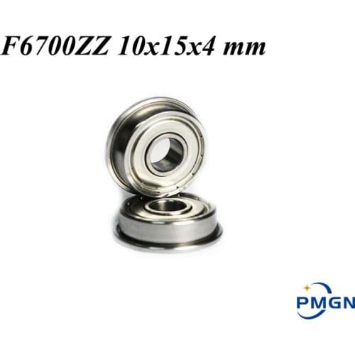 High quality 10pcs ABEC-5 F6700ZZ F6700-2Z 10x15x4 mm flanged Thin Wall Bearing Flange Ball Bearings F6700 ZZ F6700Z Metal