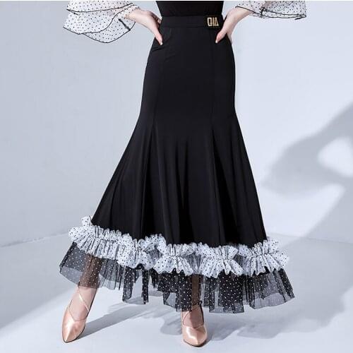 Ballroom Dance Performance Skirt Adult Women Standard Waltz Competition Stage Costume Practice Wear Modern Dancewear YS1920