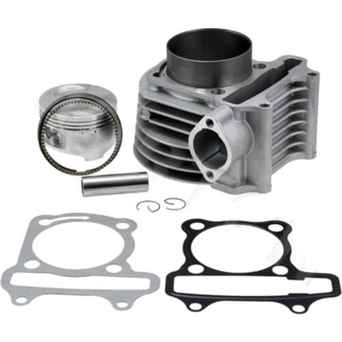ZHUANGQIAO 61mm Big Bore Cylinder Kit for 125 150cc Gy6 152qmi 157qmj Chinese Scooters ATV Scooter Engine Parts