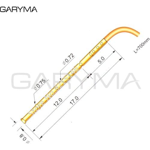100Pcs in a Pack R058-W7 Pre-wired Length 700mm Test Probe Pogo Pin Receptacle Length 17mm Tool