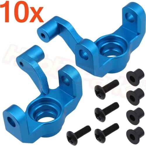 10x Aluminum Steering Hub Carrier Knuckle (L/R) 0005 For WLtoys 1/12 Scale RC Model Car 12428 12423 Crawler Short Course Truck