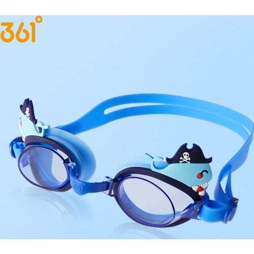 361 Anti Fog Blue Swim Goggles Waterproof Kids Swimming Goggles Cute Shark Silicon Water Glasses Pool Surfing Swim Glasses