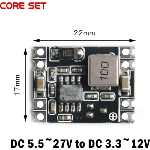 5Pcs DC-DC Buck Converter Power Supply Module 5.5~27V to 3.3/5/12V Mini Step-down Regulator Module for Smart Car / Airplane