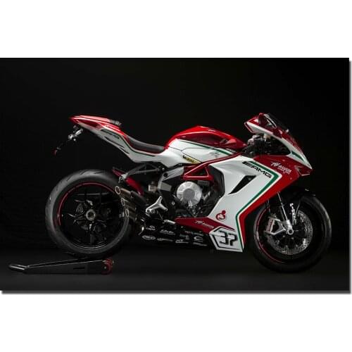Agusta F3 675 RC Motorbike Poster Canvas Cloth Fabric Print for Home Decor Wall Art Painting