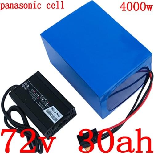 72V battery 72V 2000W 3000W 4000W electric scooter battery 72V 30AH electric bike battery 72V lithium battery use panasonic cell