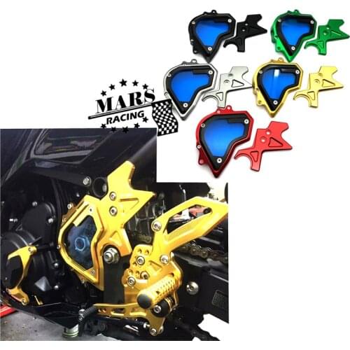 Motorcycle CNC Aluminum Front Sprocket Chain Guard Cover Left Side Engine Fit For Kawasaki Ninja 400 NINJA400 2018 2019 18-19