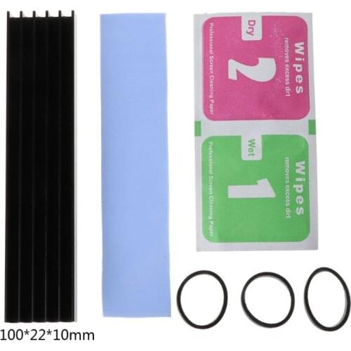 Aluminum Heatsink Cooling Thermal Pad Cooler for NVME M.2 Next Generation Form Factor 22110 PCI-E SSD Solid State Hard Drive Dis