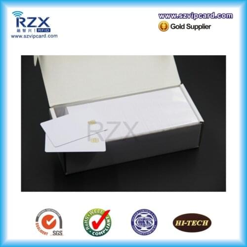 Free shipping (20PCS) CR80/30mil plastic blank white contact IC FM4428 card for key lock