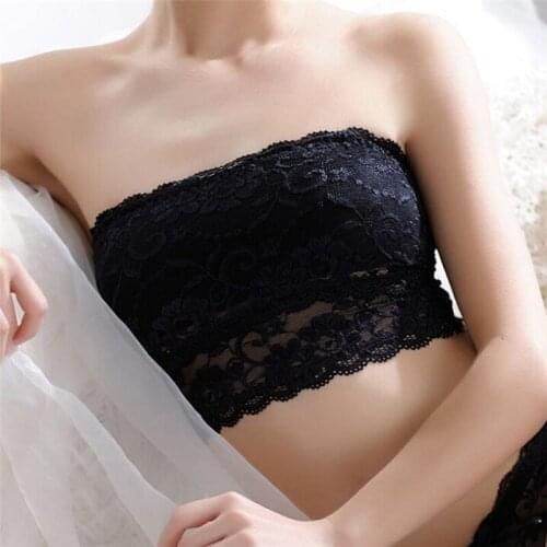 Girls Soft Cotton Bra Womens Sexy Strapless Crop Top Bra Bandeau Boob Tube Tops Fashion