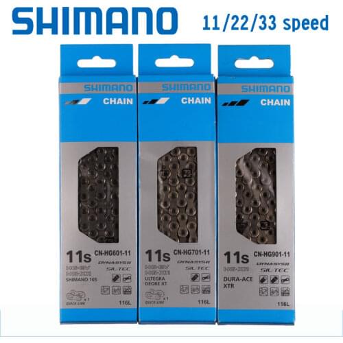 SHIMANO 11 Speed Chain CN-HG601 HG701 HG901 Mountain Bike Chain 116 Links with Original Box Magic Buckle Pins Road Bicycle Part