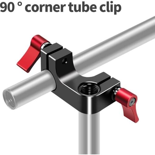 90 Degree Right Angle 15mm Rod Rig Clamp Adapter for 5D2 5D3 A7sGH4 DSLR Camera Photography System Photo Studio Handgrip Monitor