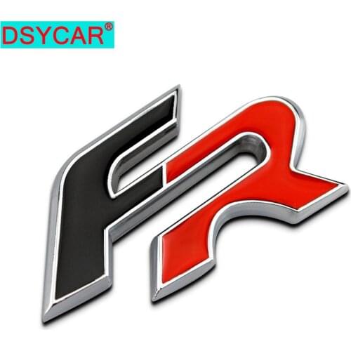 DSYCAR 1Pcs 3D Metal FR Car Side Fender Rear Trunk Emblem Badge Sticker Decal for SEAT BMW Audi Honda Car Jeep Nissan VW Ford