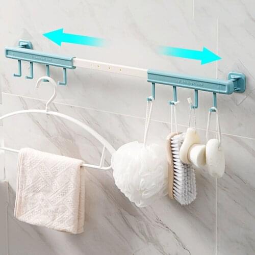 Flexible Towel Racks Puch Free Wall Slippers Rack Bath Tower Hanging Rack Bathroom Organizer