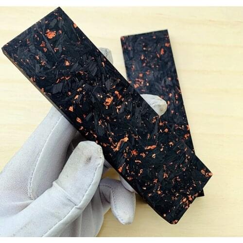 Shred Carbon Fiber-Rose Gold DIY Knife handle Material make knife handle Carbon Fiber Material