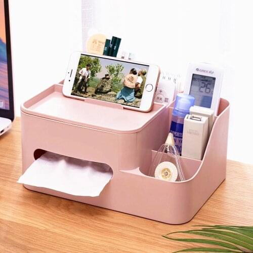 Multifunctional Creative Tissue Box Office Desk Shelf Living Room Drawer Tray Desktop Storage Box Dressing Table Cosmetic Box