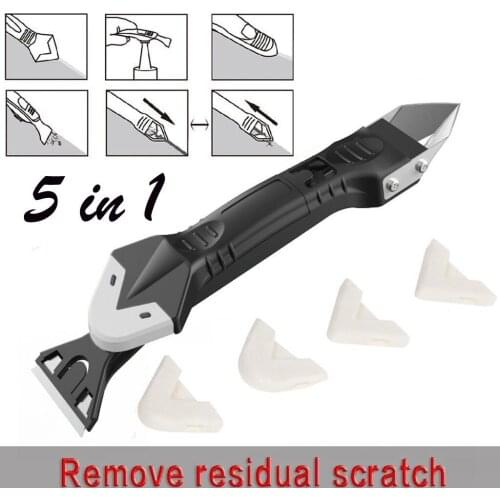 3 In1 Silicone Remover Caulk Finisher Sealant Smooth Scraper Grout Kit Tools with Seam Tape Plastic Hand Tools Set Accessories