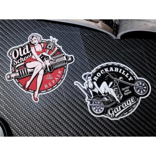 Retro old school stickers rockabilly car sticker rider ACE motocross decals helmet stickers racing decals for dirt bikes