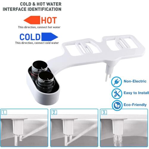 New Arrival Warm Water Bidet Feminine Bidet Toilet Seat Toilet Bidet Self Cleaning Bidet Dual Nozzle Non Electric Anal Douche