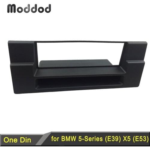 One Din Audio Fascia for BMW 5 Series E39 X5 E53 Radio CD GPS DVD Stereo CD Panel Dash Mount Installation Trim Kit Frame
