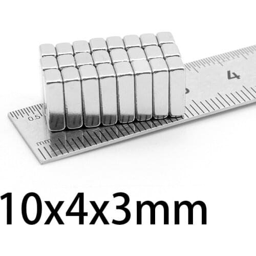 20-500pcs10x4x3mm NdFeb Rare Earth Magnet strong N35 10mmx4mm Block Magnets 10x4x3mm Permanent Neodymium Magnet sheet 10*4*3mm