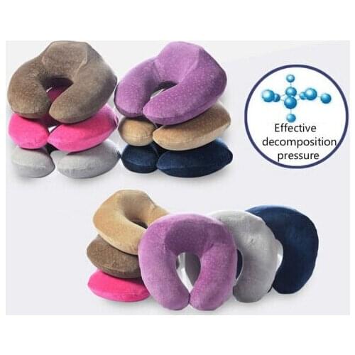 Headrest U-Shape Memory Foam Pillow 100% Polyurethane Office Home Travel Respite U Shape Pillow