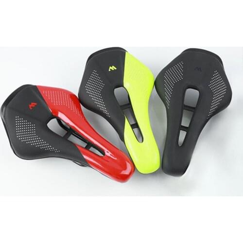 Cycling Racing Seat Cushion Breathable Soft Saddle Comfy Hollow Bicycle Saddle for Cycling Easy to Install Bicycle Cushion