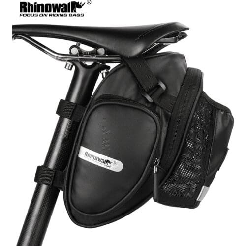 Rhinowalk Waterproof Bike Saddle Bag With Water Bottle Pocket Large-Volume Bicycle Tail Bag For MTB Road Bike Bolsa De Bicicleta