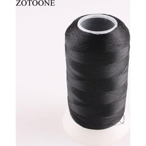 ZOTOONE 120/2 Strands 3000YDS DIY Black Sewing Machine Yarn Polyester Sewing Threads for Overlock Embroidery Thread Set Jeans D